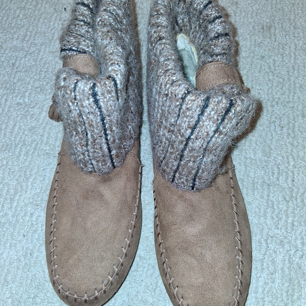 Airwalk Brown Ankle Boots with Knit Detail